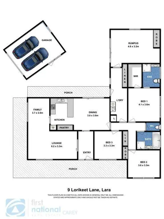 Floorplan of Homely house listing, 9 Lorikeet Lane, Lara VIC 3212