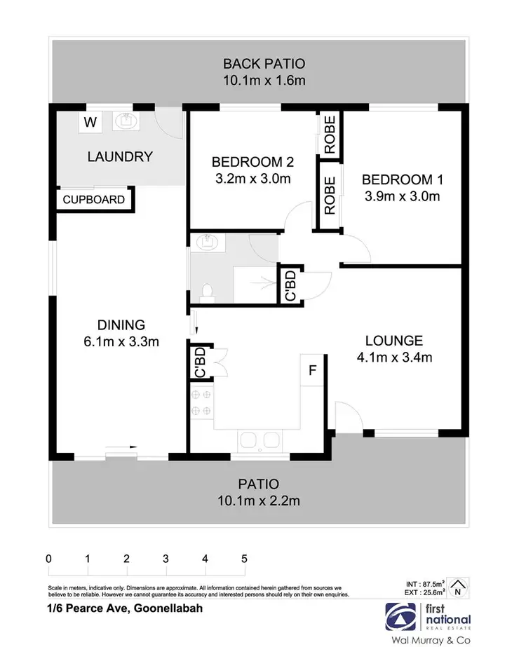 Floorplan of Homely unit listing, 1/6 Pearce Avenue, Goonellabah NSW 2480