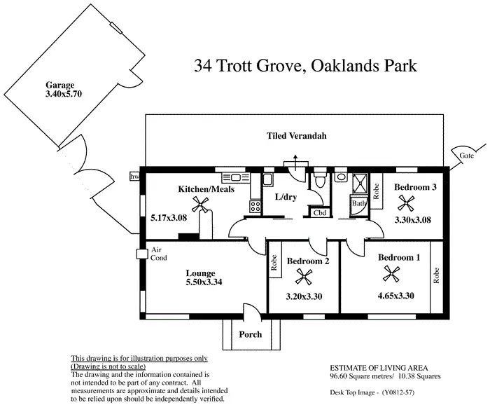 Floorplan of Homely house listing, 34 Trott Grove, Oaklands Park SA 5046