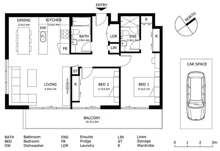 Floorplan of Homely apartment listing, 68/2 Hutchinson Walk, Zetland NSW 2017