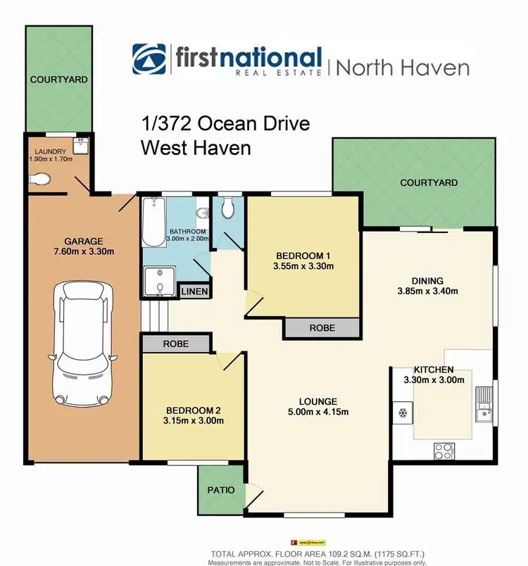 Floorplan of Homely villa listing, 1/372 Ocean Drive, Laurieton NSW 2443