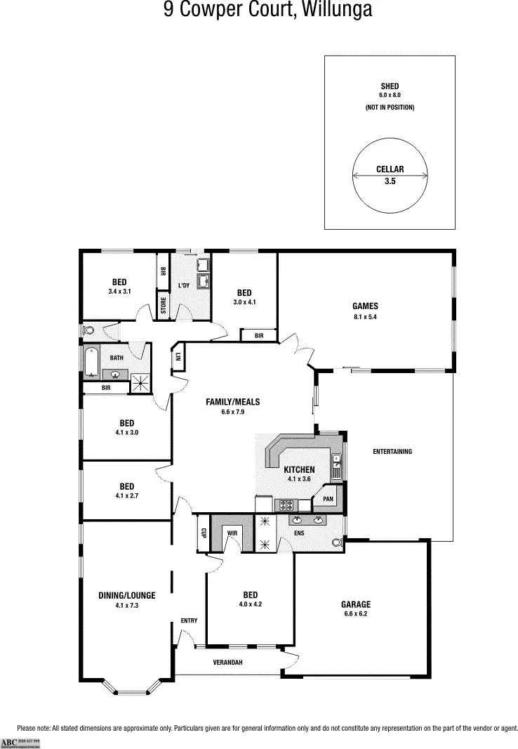 Floorplan of Homely house listing, 9 Cowper Court, Willunga SA 5172