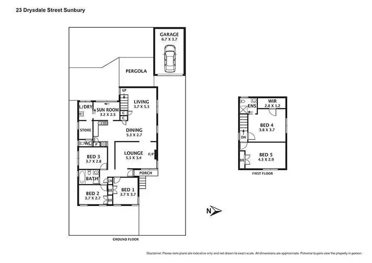 Floorplan of Homely house listing, 23 Drysdale Street, Sunbury VIC 3429