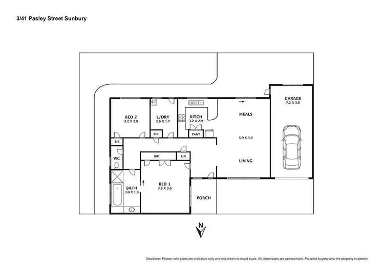 Floorplan of Homely unit listing, 3/41 Pasley Street, Sunbury VIC 3429