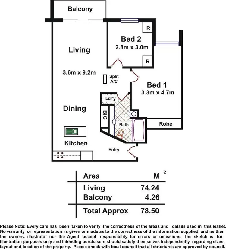 Floorplan of Homely apartment listing, 28/26 Charlick Circuit, Adelaide SA 5000
