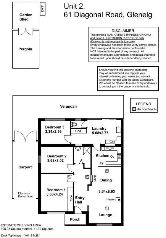 Floorplan of Homely house listing, 2/61 Diagonal Road, Glenelg East SA 5045