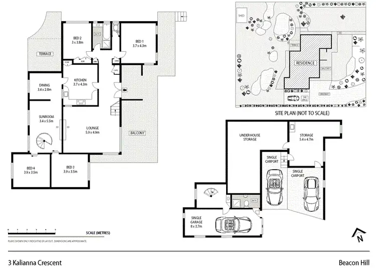 Floorplan of Homely house listing, 3 Kalianna Crescent, Beacon Hill NSW 2100