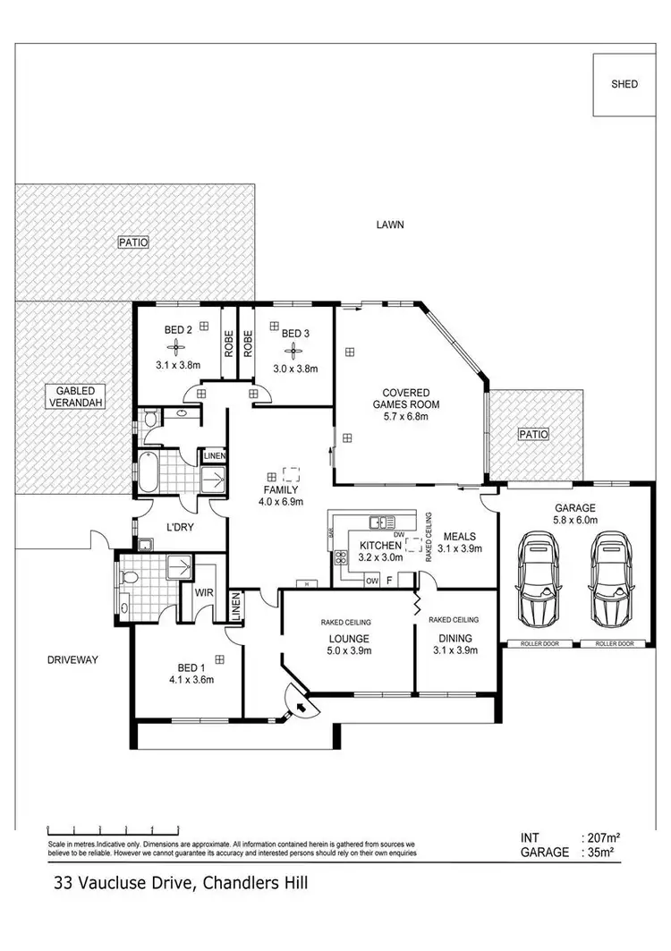 Floorplan of Homely house listing, 33 Vaucluse Drive, Happy Valley SA 5159