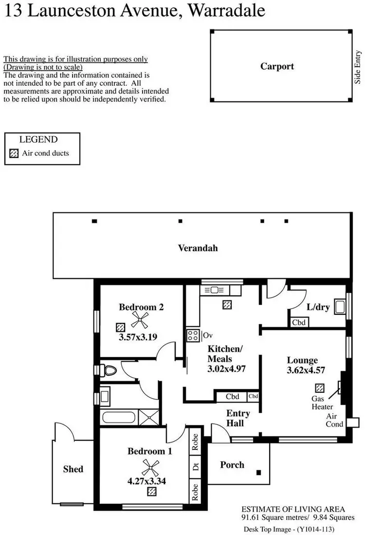 Floorplan of Homely house listing, 13 Launceston Avenue, Warradale SA 5046