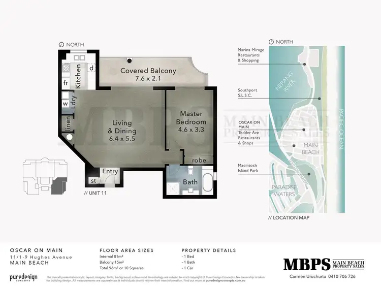 Floorplan of Homely apartment listing, 'OSCAR ON MAIN' 1 Hughes Avenue, Main Beach QLD 4217