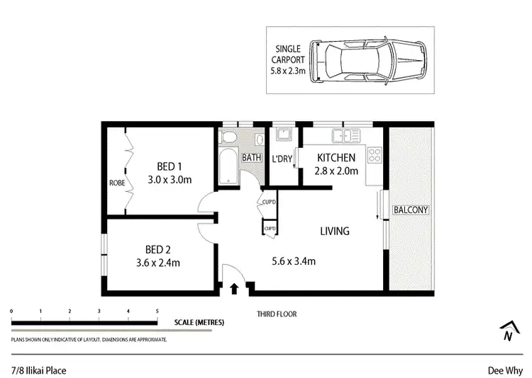 Floorplan of Homely unit listing, 7/8 Ilikai Place, Dee Why NSW 2099