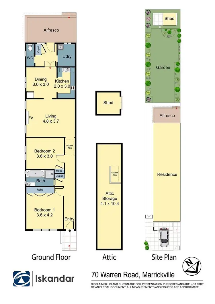 Floorplan of Homely semi-detached listing, 70 Warren Road, Marrickville NSW 2204