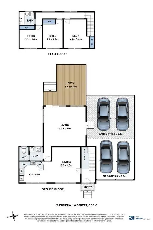 Floorplan of Homely house listing, 20 Eumeralla Street, Corio VIC 3214