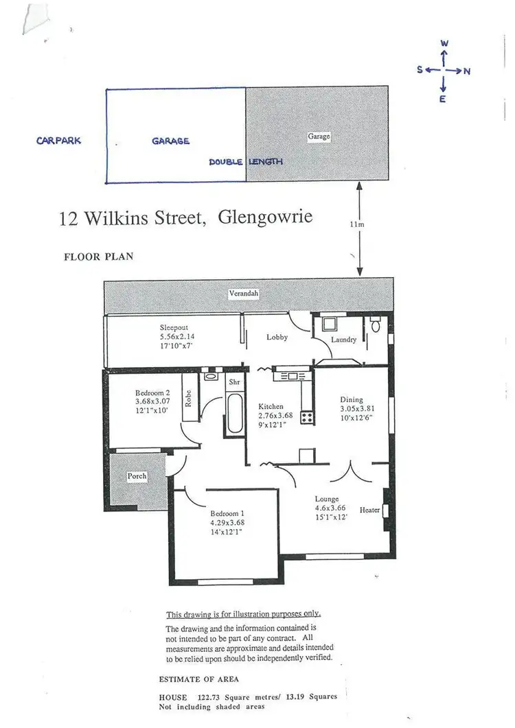 Floorplan of Homely house listing, 12 Wilkins Street, Glengowrie SA 5044