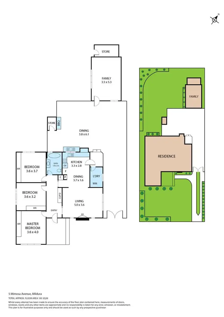 Floorplan of Homely house listing, 5 Mimosa Avenue, Mildura VIC 3500