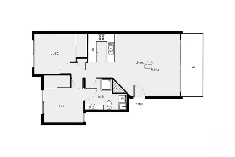 Floorplan of Homely unit listing, 12/1-19 Poinciana Street, Holloways Beach QLD 4878