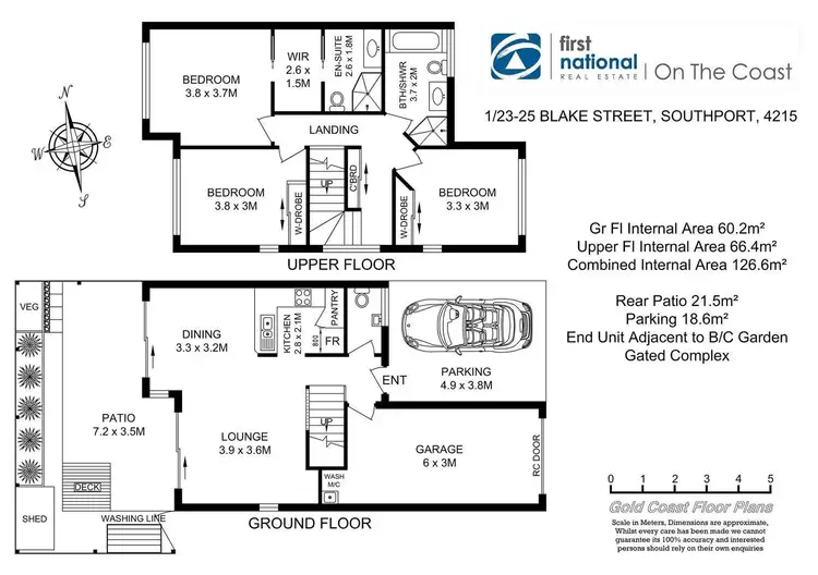 Floorplan of Homely townhouse listing, 1/25 Blake Street, Southport QLD 4215