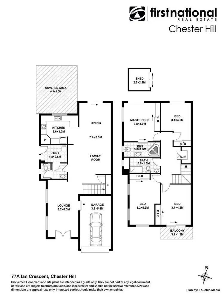 Floorplan of Homely semi-detached listing, 77A Ian Crescent, Chester Hill NSW 2162
