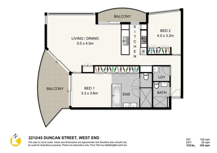 Floorplan of Homely apartment listing, 2212/45 Duncan Street, West End QLD 4101