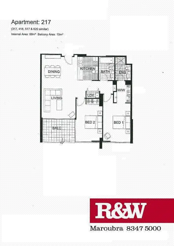 Floorplan of Homely apartment listing, 217/140 Maroubra Road, Maroubra NSW 2035