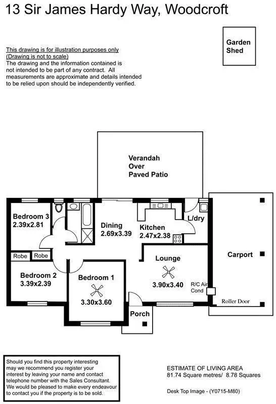 Floorplan of Homely house listing, 13 Sir James Hardy Way, Woodcroft SA 5162