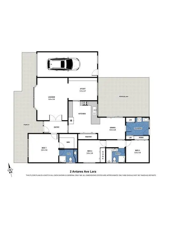 Floorplan of Homely house listing, 2 Antares Avenue, Lara VIC 3212