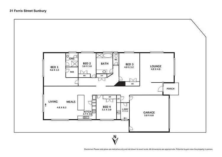 Floorplan of Homely house listing, 31 Ferris Street, Sunbury VIC 3429