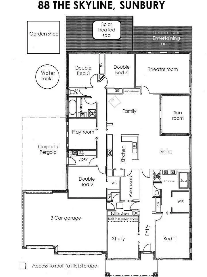 Floorplan of Homely house listing, 88 The Skyl Line, Sunbury VIC 3429