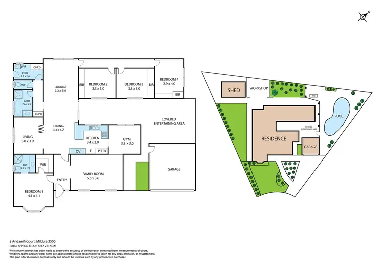 Floorplan of Homely house listing, 8 Andamifi Court, Mildura VIC 3500