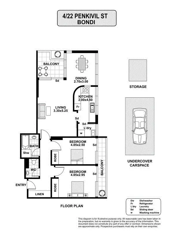 Floorplan of Homely apartment listing, 4/22-28 Penkivil Street, Bondi NSW 2026