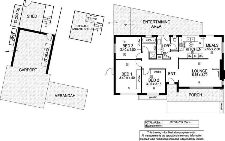 Floorplan of Homely house listing, 8 Derwent Crescent, Banksia Park SA 5091