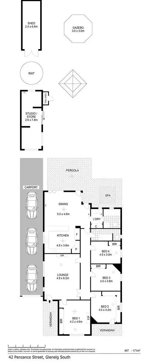 Floorplan of Homely house listing, 42 Penzance Street, Glenelg South SA 5045