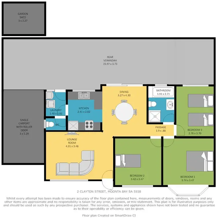 Floorplan of Homely house listing, 2 Clayton Street, Moonta Bay SA 5558
