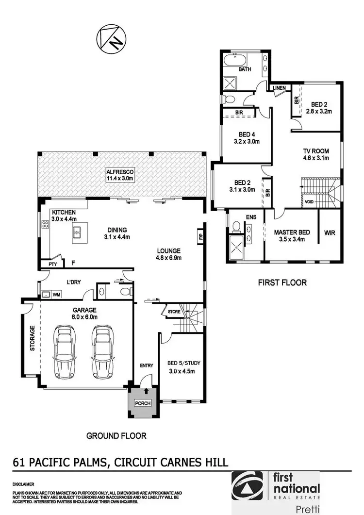 Floorplan of Homely house listing, 61 Pacific Palms Circuit, Carnes Hill NSW 2171