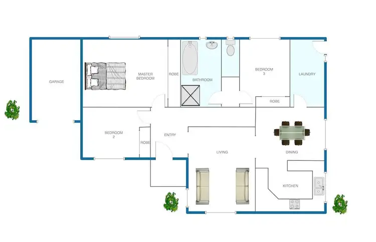 Floorplan of Homely unit listing, 2/79 Hillside Street, Springvale VIC 3171