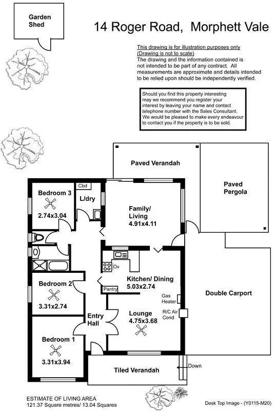 Floorplan of Homely house listing, 14 Roger Road, Morphett Vale SA 5162