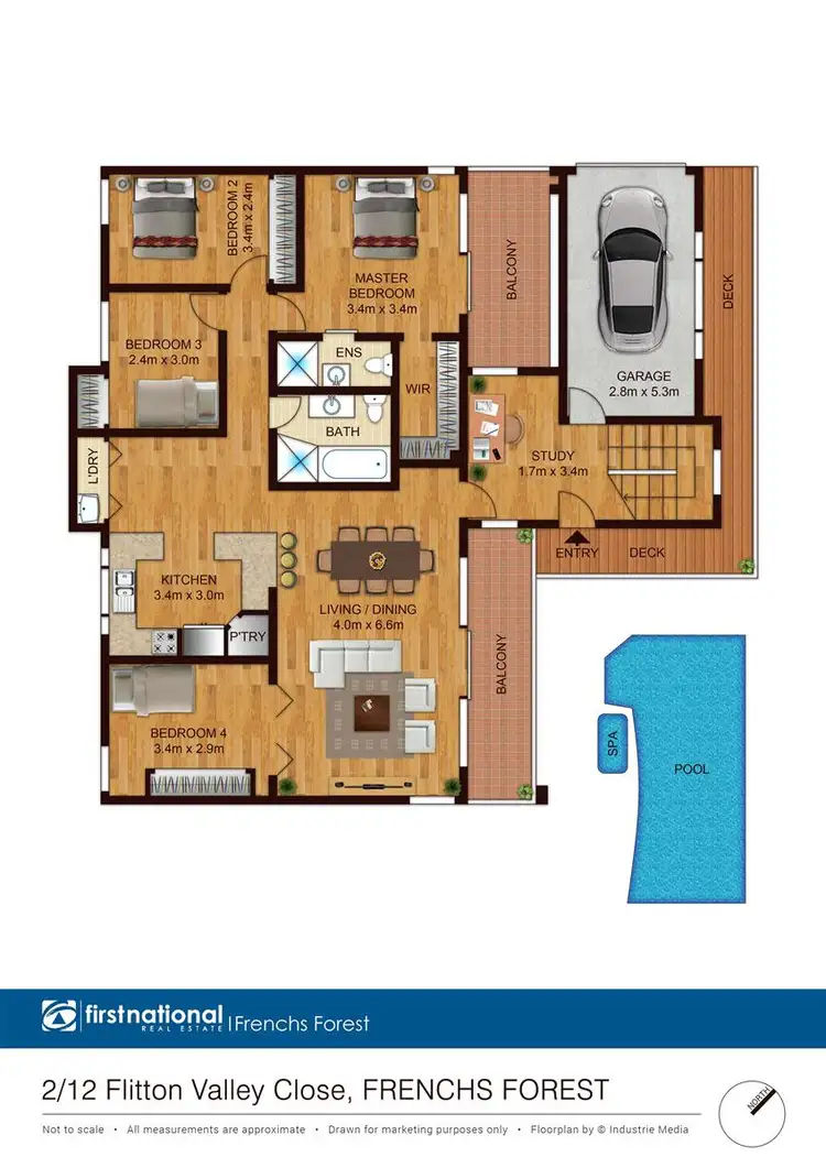 Floorplan of Homely house listing, 2/12 Flitton Valley Close, Frenchs Forest NSW 2086