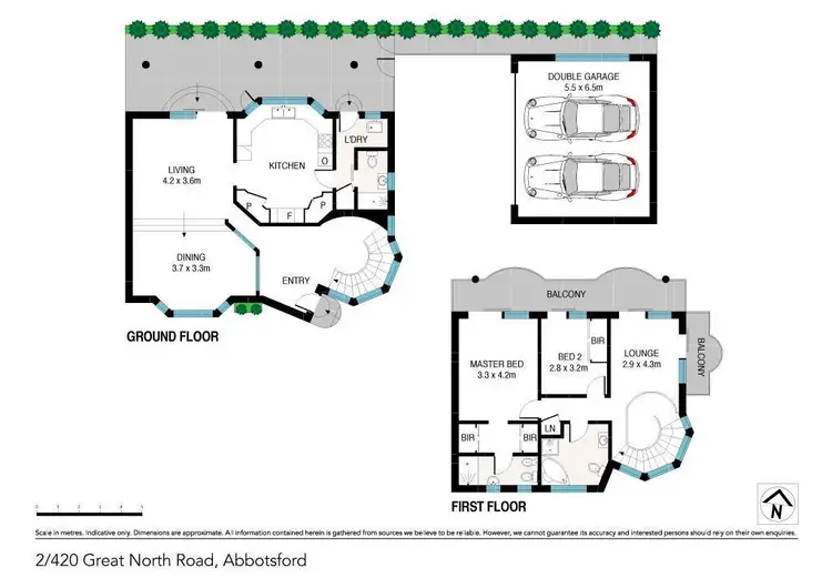 Floorplan of Homely townhouse listing, 2/420 Great North Road, Abbotsford NSW 2046