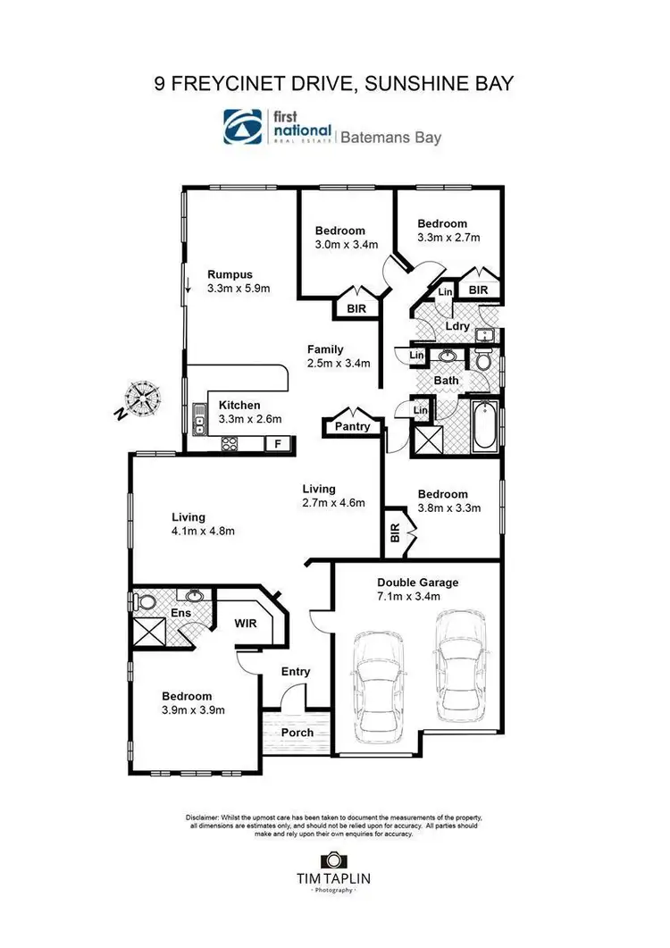 Floorplan of Homely house listing, 9 Freycinet Drive, Sunshine Bay NSW 2536