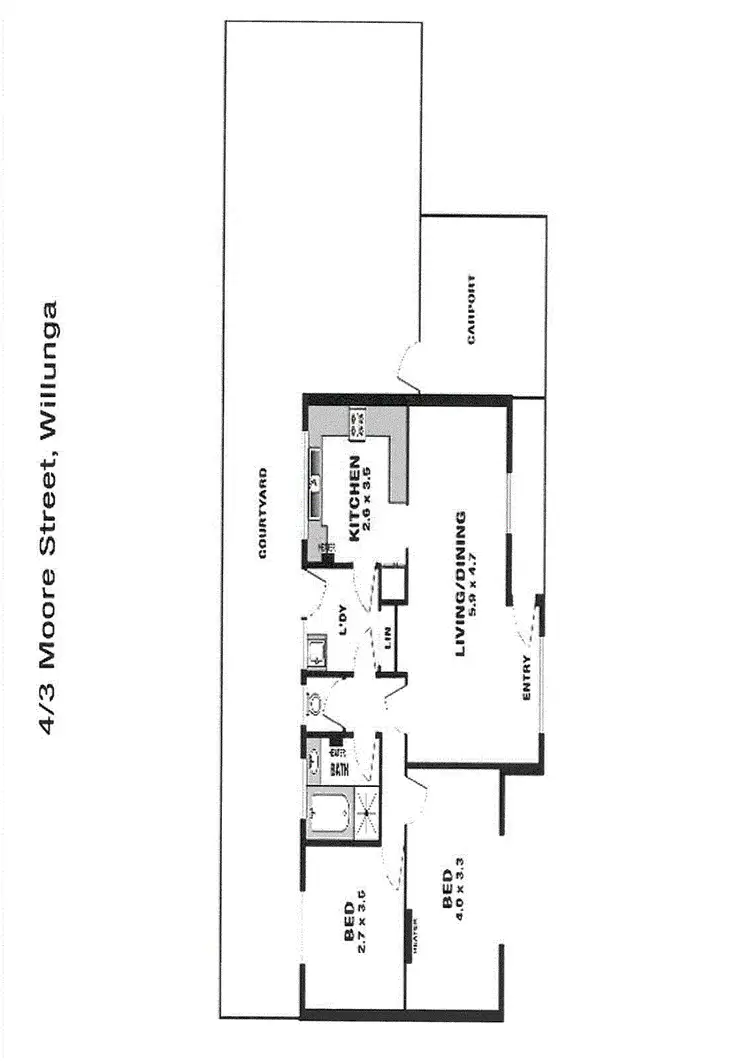 Floorplan of Homely house listing, 4/3 Moore Street, Willunga SA 5172
