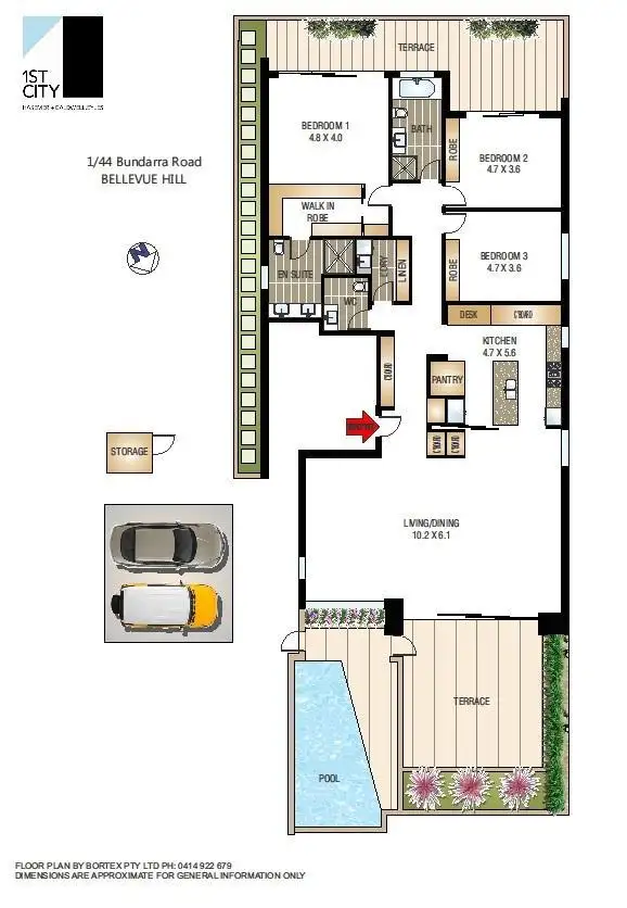 Floorplan of Homely apartment listing, 1/44 Bundarra Road, Bellevue Hill NSW 2023