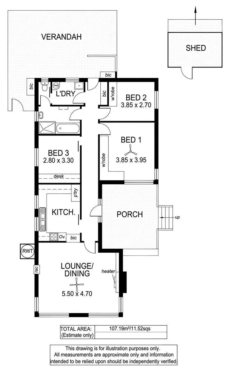 Floorplan of Homely house listing, 13 Thomas Street, Seacliff Park SA 5049