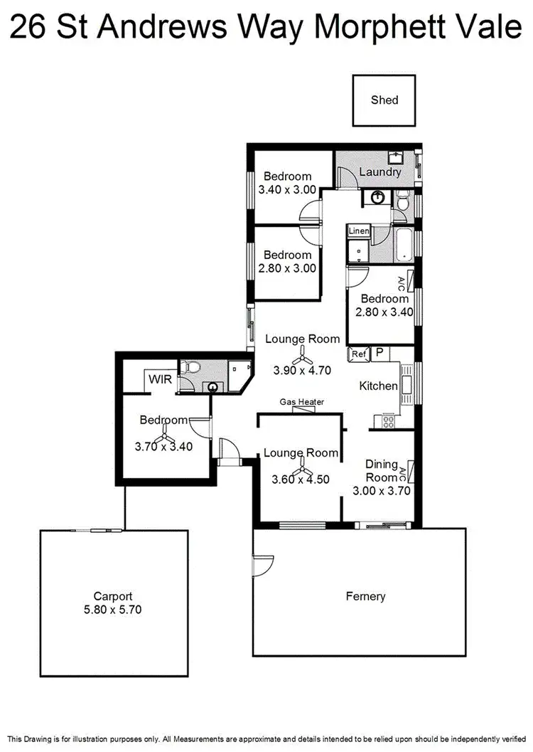 Floorplan of Homely house listing, 26 St Andrews Way, Morphett Vale SA 5162