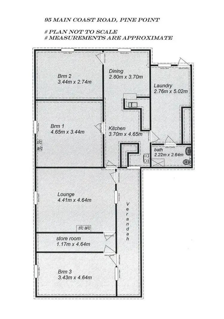 Floorplan of Homely house listing, 95 Main Coast Road, Pine Point SA 5571