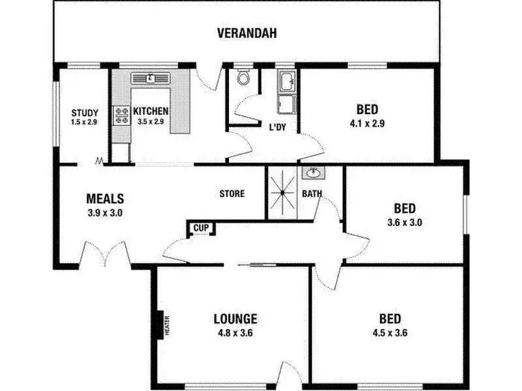 Floorplan of Homely house listing, 90 Great Ryrie Street, Heathmont VIC 3135