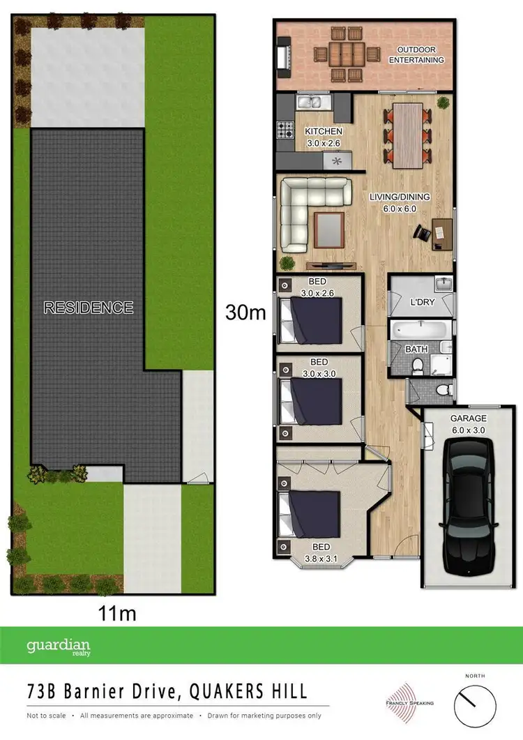 Floorplan of Homely house listing, 73B Barnier Drive, Quakers Hill NSW 2763