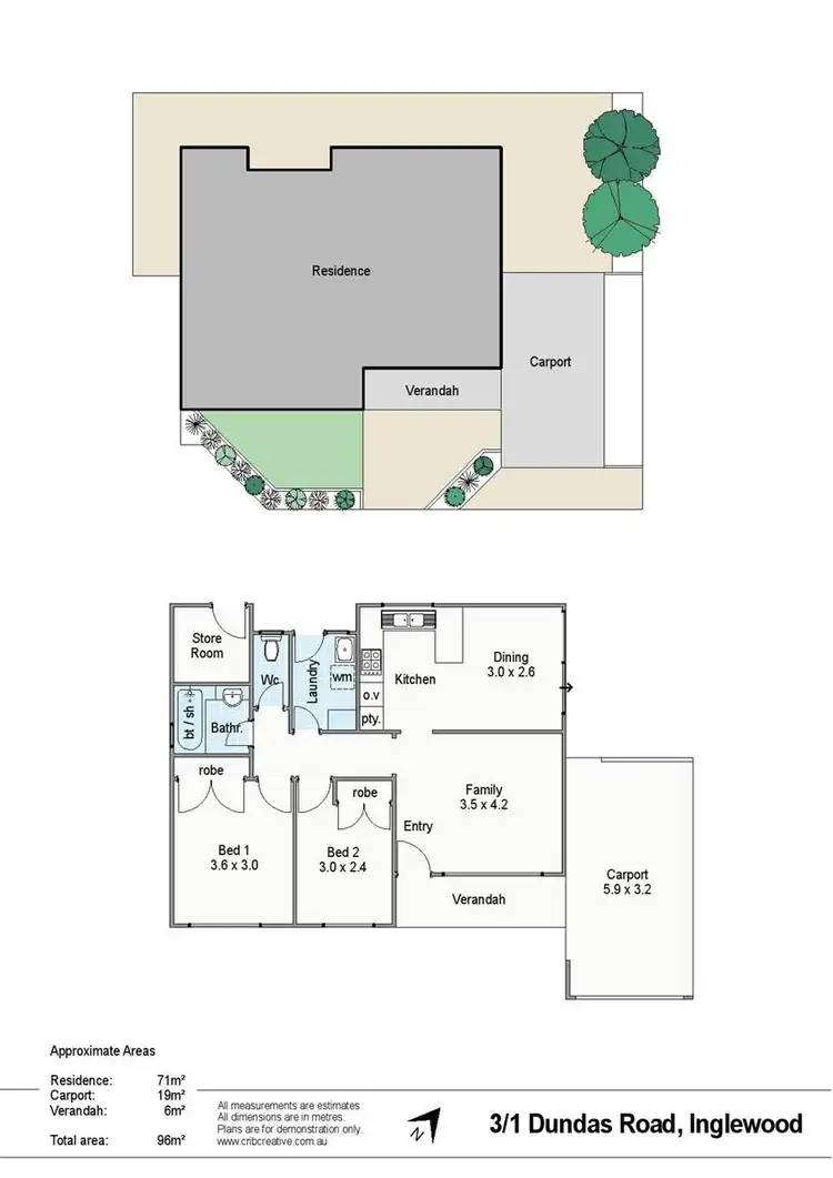 Floorplan of Homely villa listing, 3/1 Dundas Road, Inglewood WA 6052