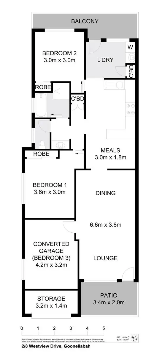 Floorplan of Homely unit listing, 2/8 Westview Drive, Goonellabah NSW 2480