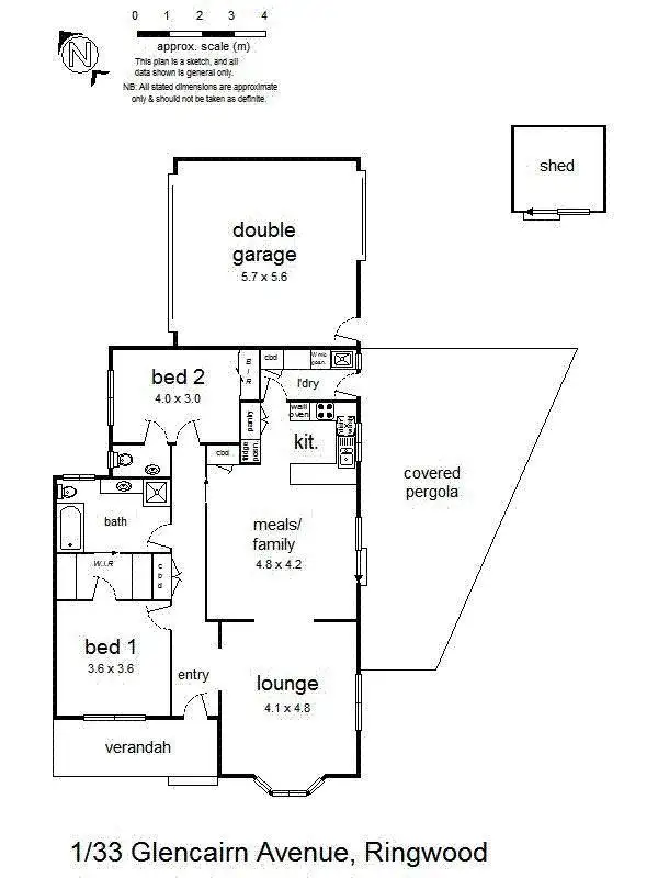 Floorplan of Homely unit listing, 1/33 Glencairn Avenue, Ringwood VIC 3134