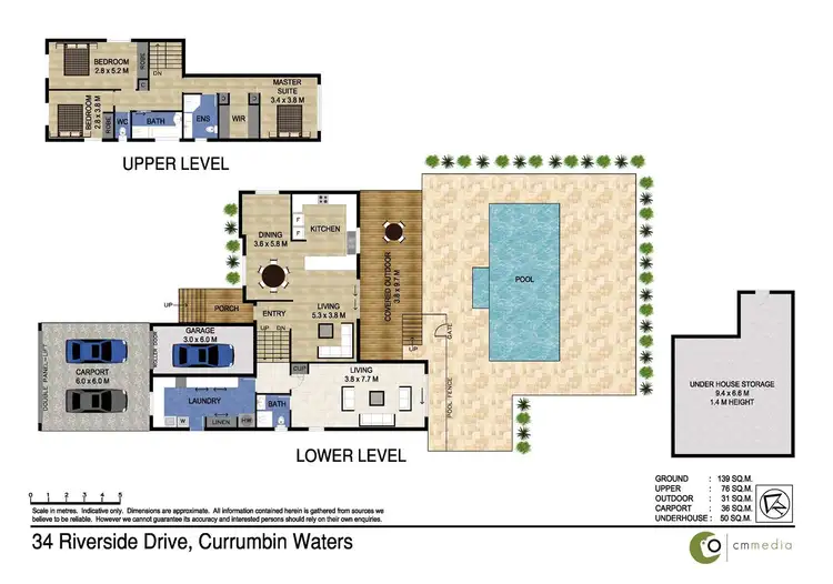 Floorplan of Homely house listing, 34 Riverside Drive, Currumbin Waters QLD 4223